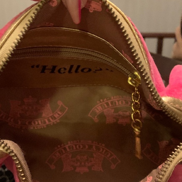 PINK AND GOLD VELOUR BAG❤️ - Picture 6 of 7